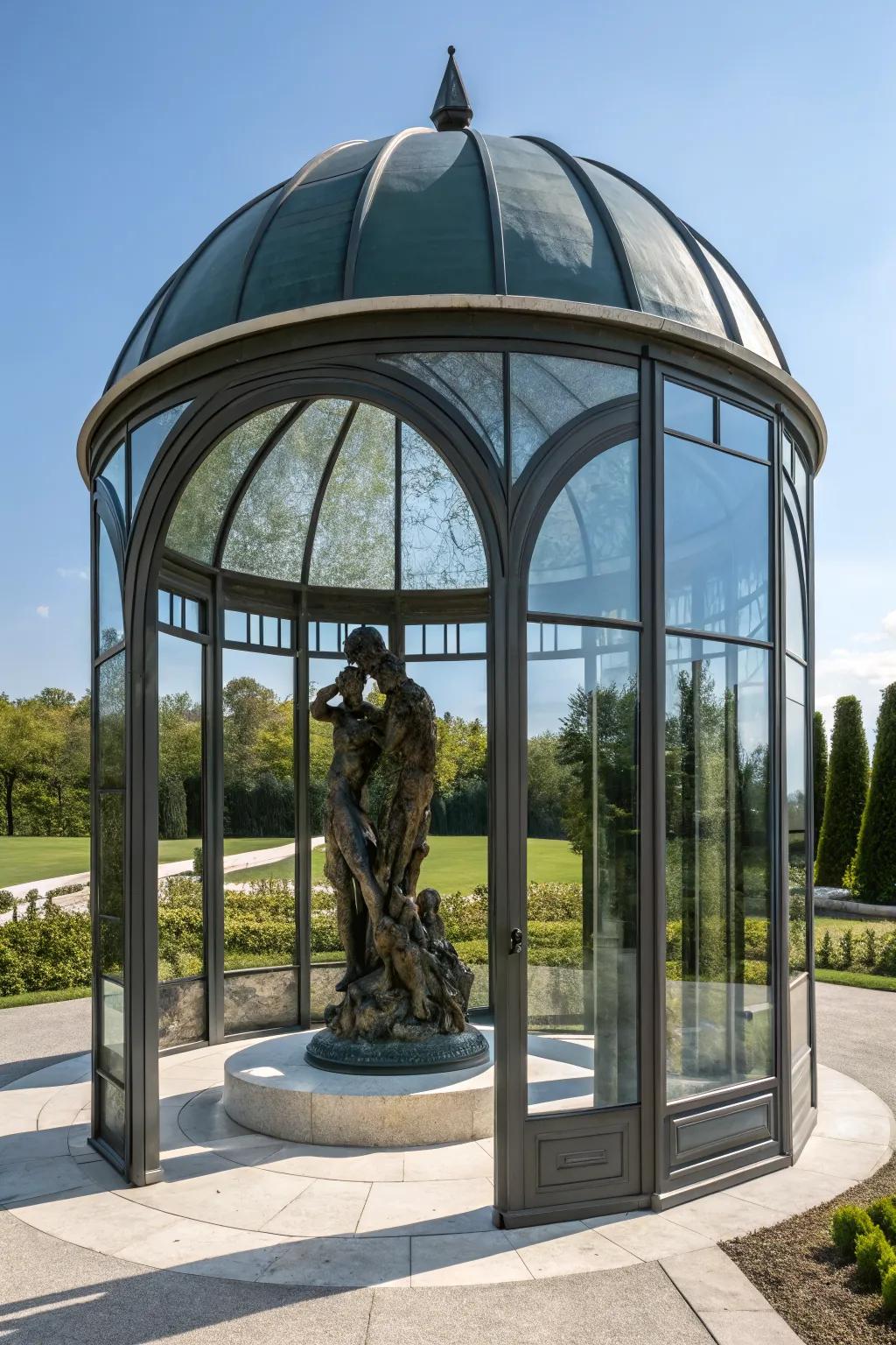 Artistic sculptures can add a touch of class and intrigue.