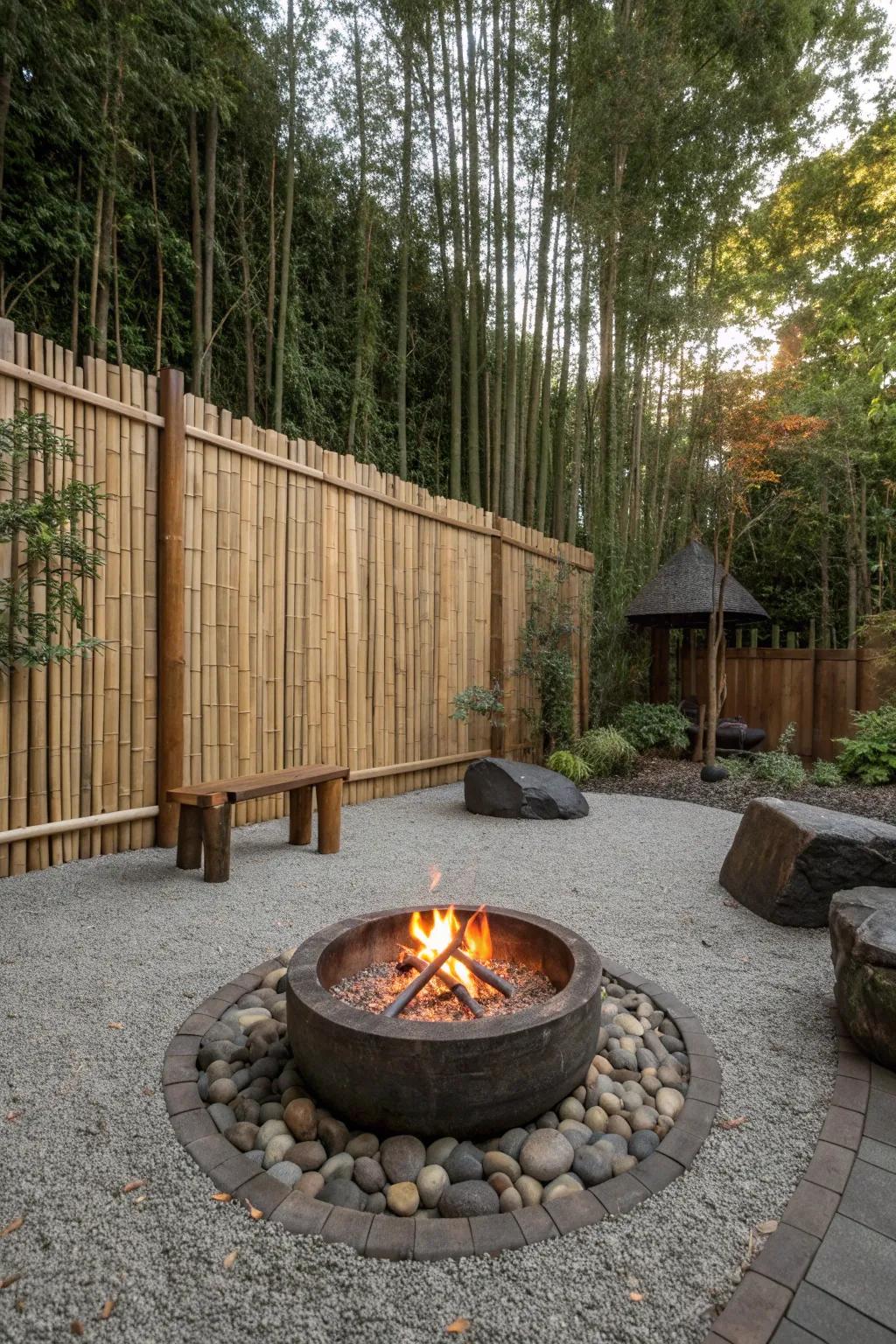 Windbreaks make your fire pit area more comfortable.
