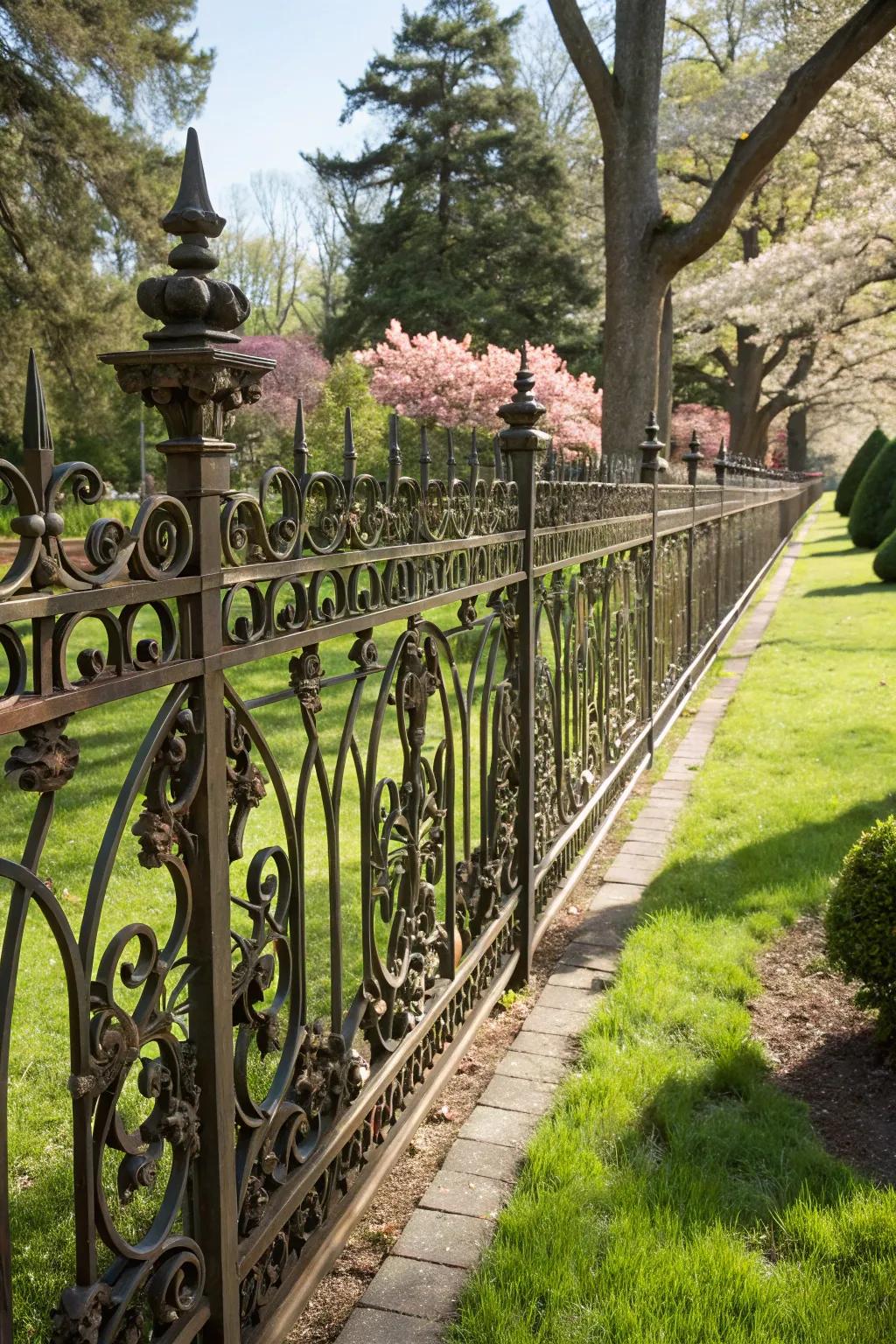 Iron fences add elegance and artistic flair to any property.
