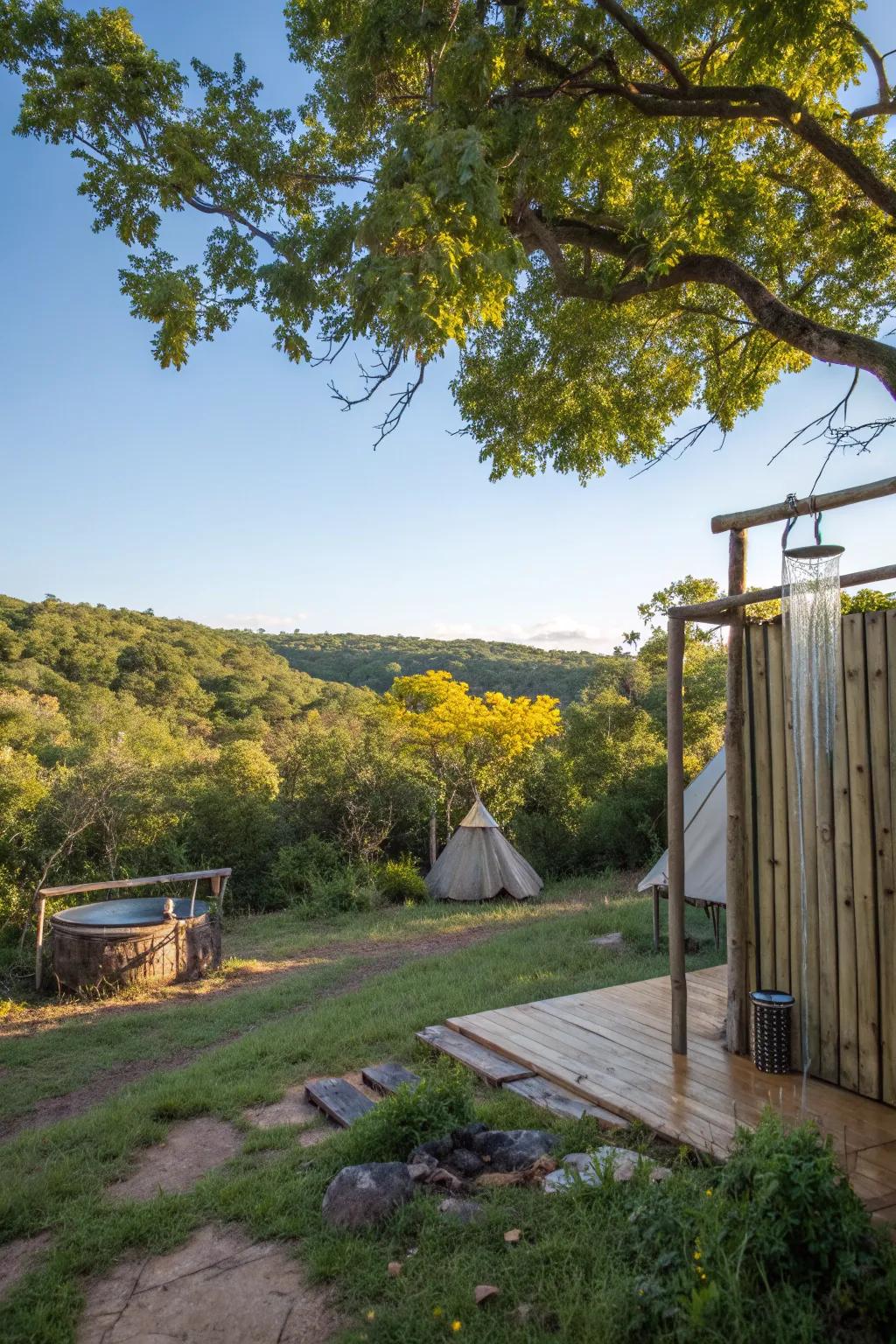 Enjoy a refreshing shower with an eco-friendly setup.