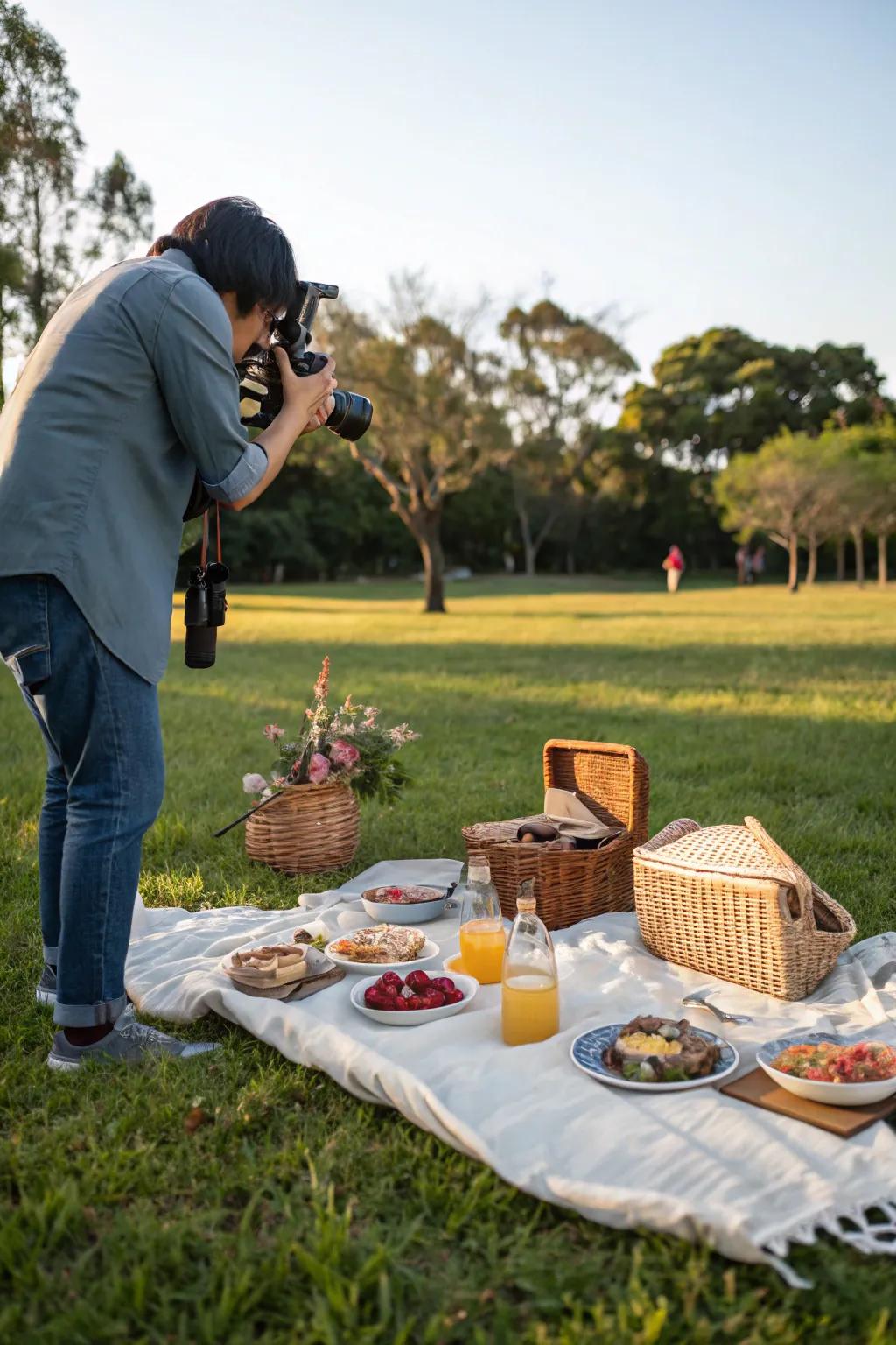 Capturing beautiful moments to remember a perfect picnic.