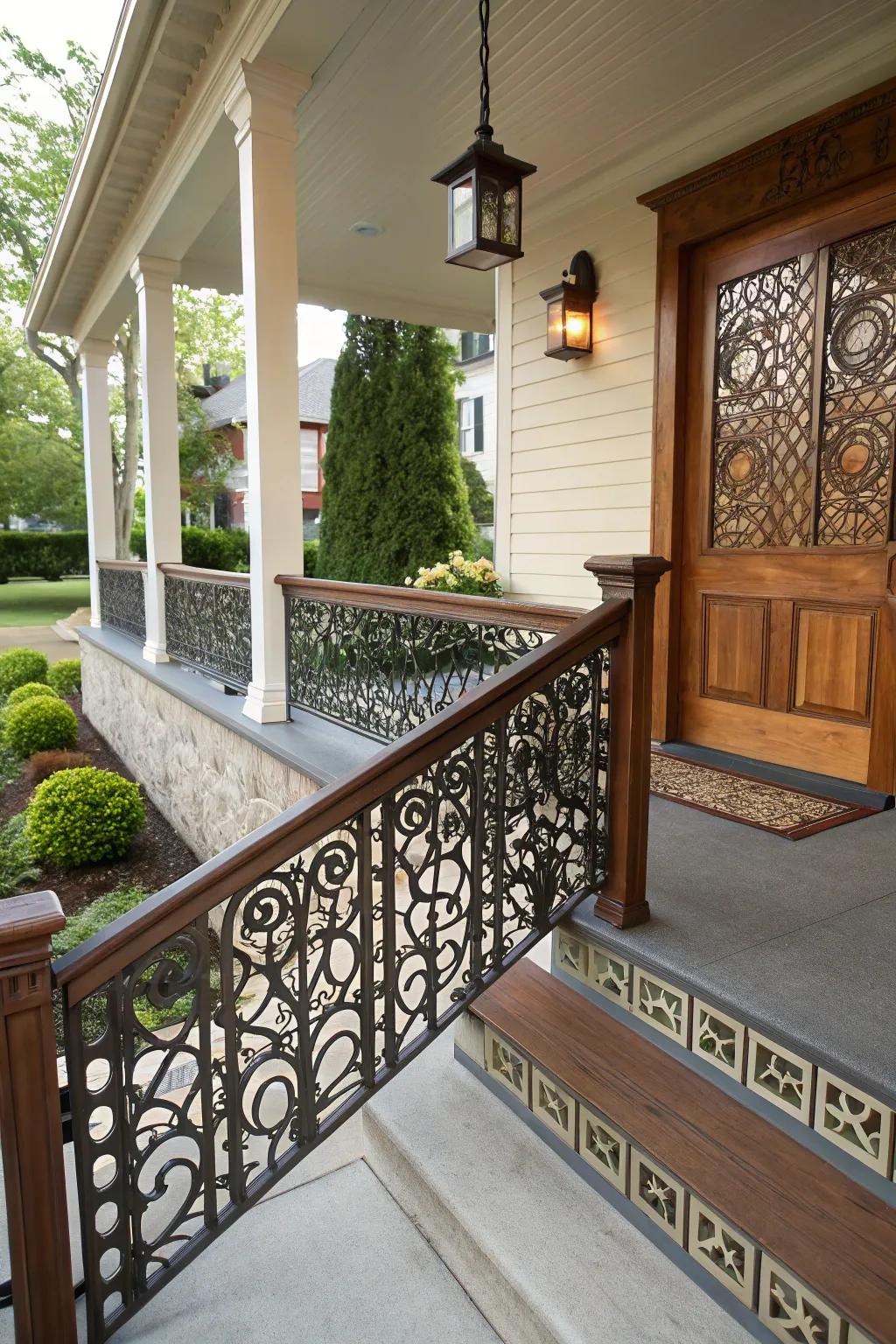 Custom patterns add personal flair to your porch.
