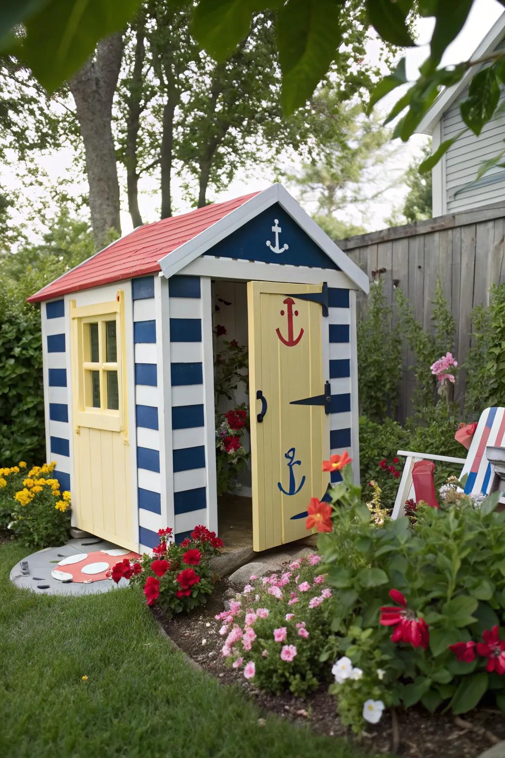 Nautical elements evoke a sense of adventure and the sea.