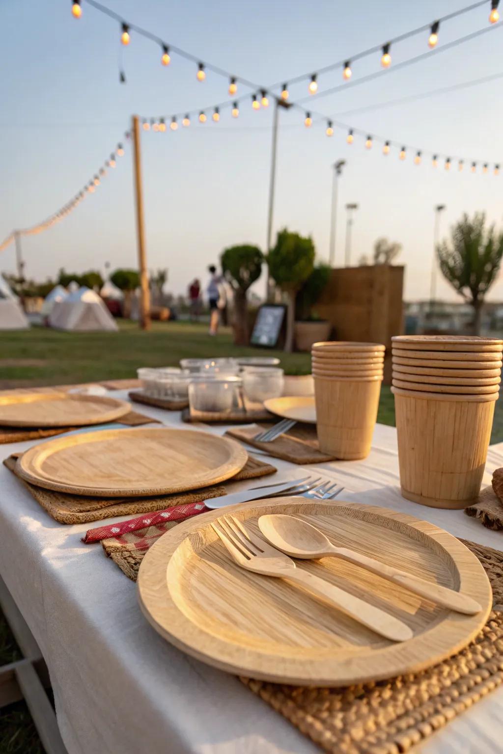 Go green with sustainable tableware for your BBQ.