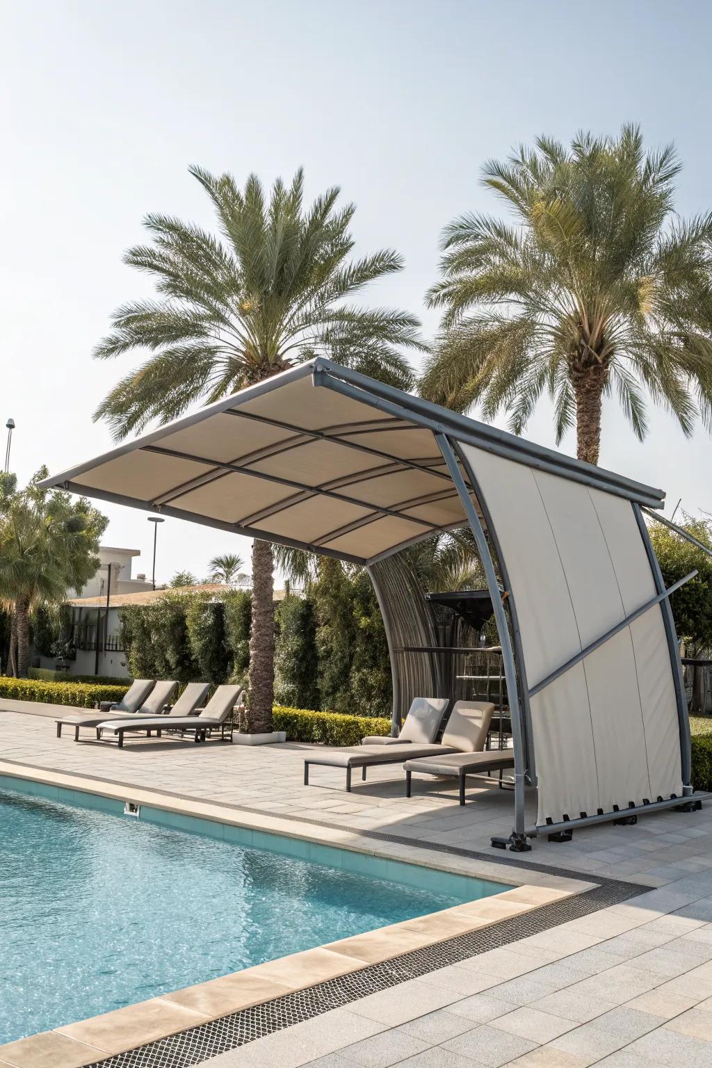 Convertible canopies offer adjustable coverage for changing conditions.