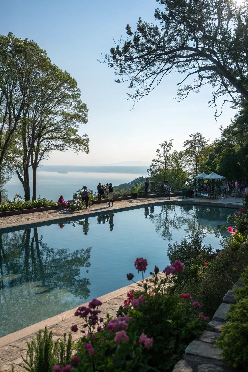 Double the beauty with a reflective pool.
