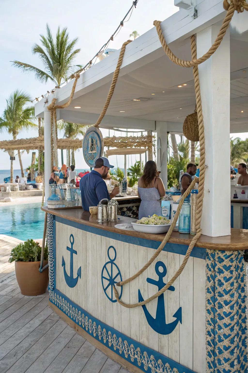 Themed decor adds personality and charm to your bar area.