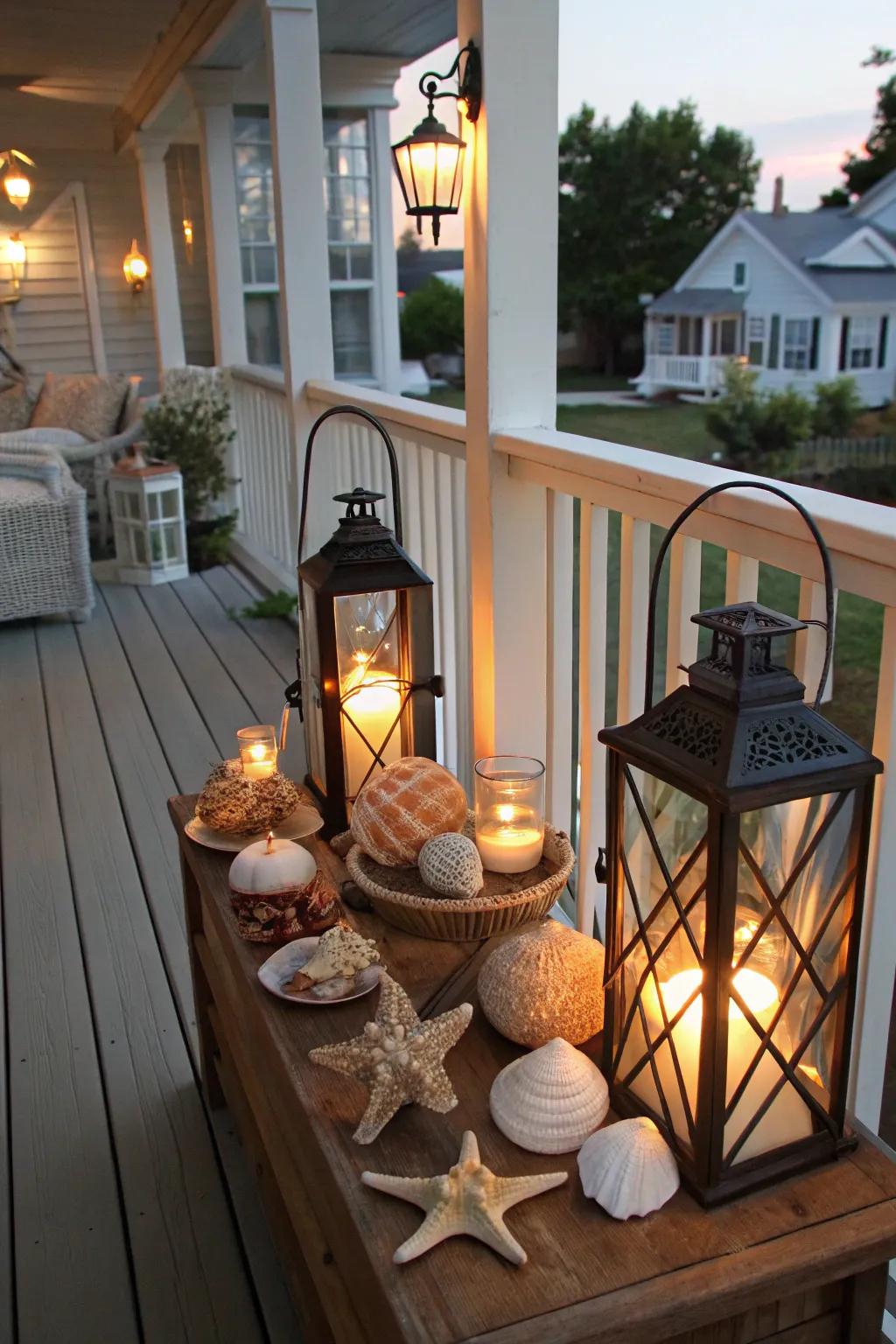 Bring the coast to your porch with nautical lanterns.