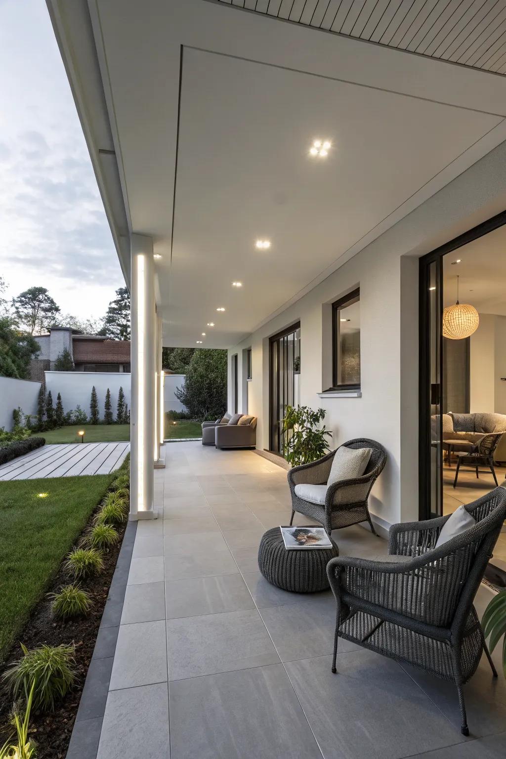 Recessed lighting offers a sleek and modern illumination solution.
