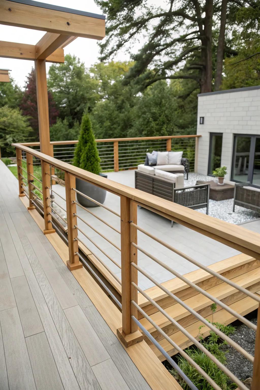 Double layers add depth and sophistication to your railings.