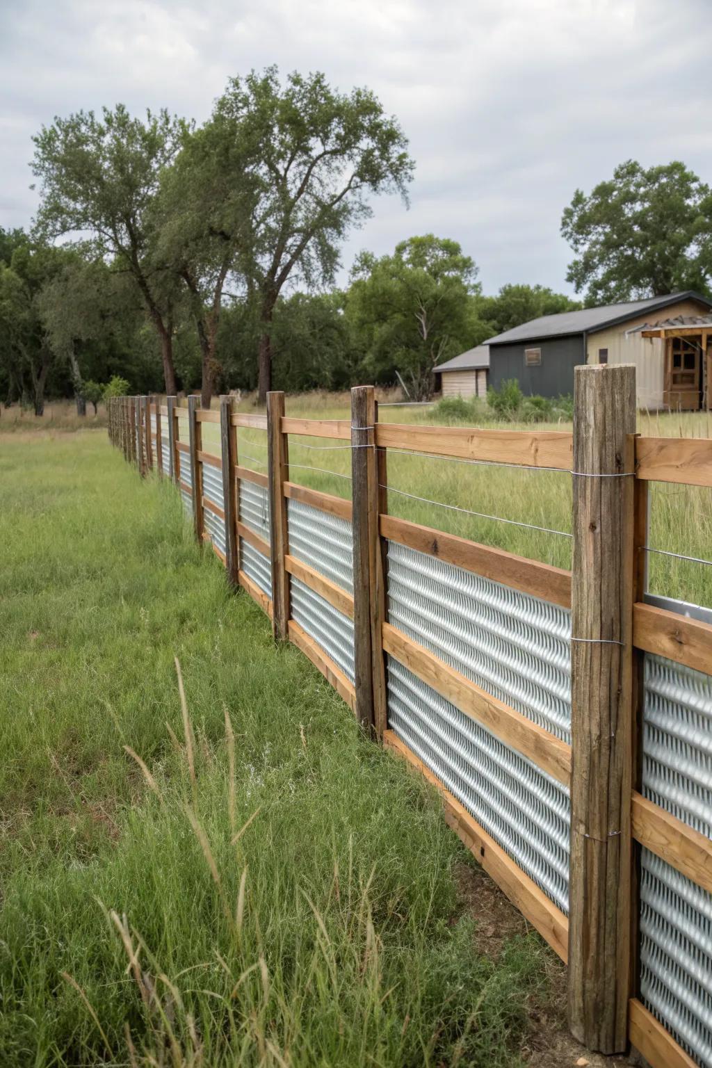 Corrugated metal panels offer a stylish, modern look.