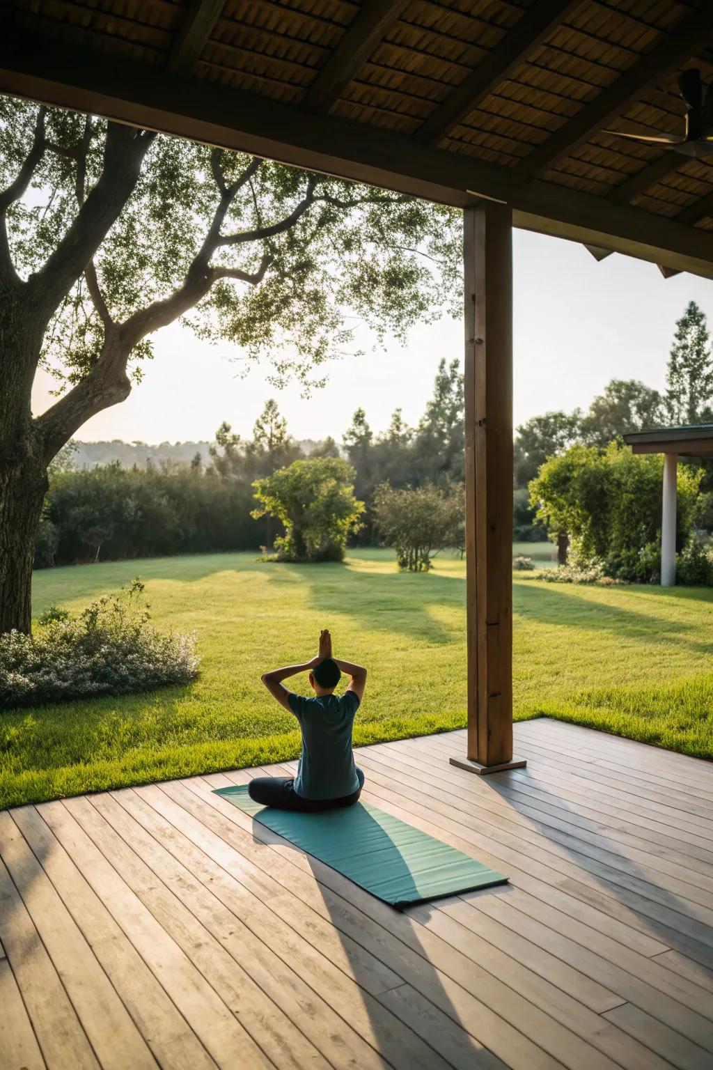 Rejuvenate your body with a gentle yoga session in nature.