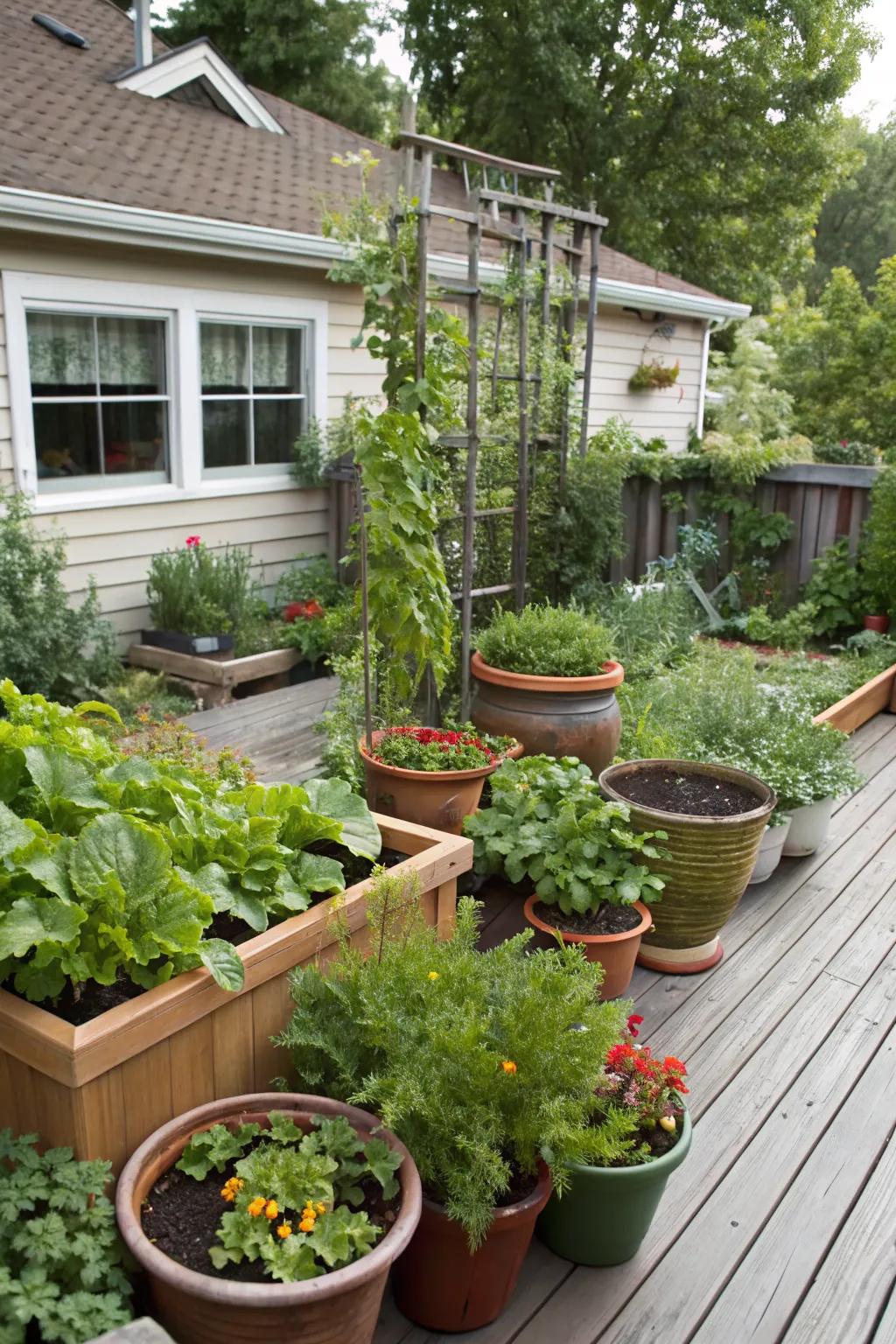 Edible plants combine beauty with functionality.