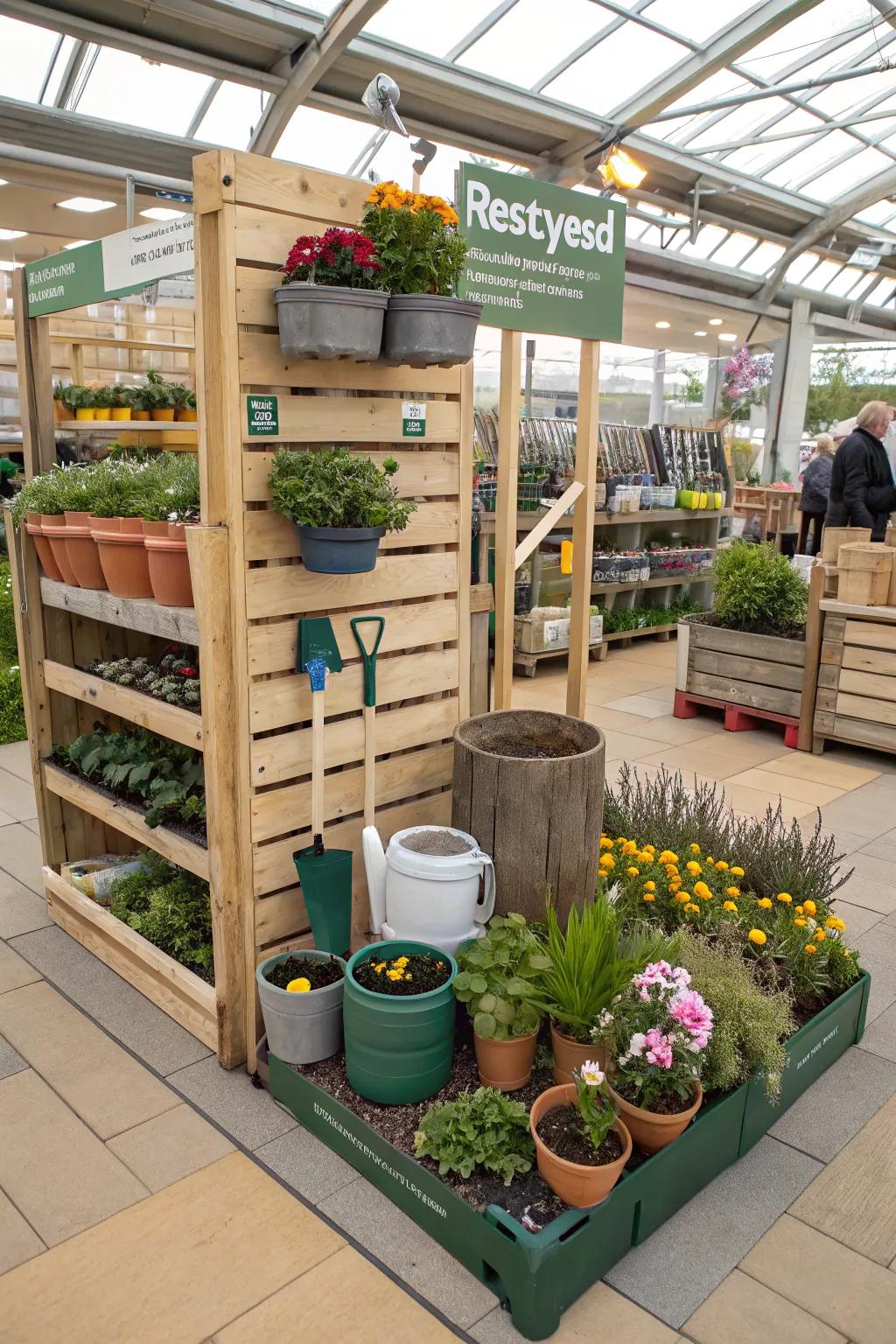 Eco-friendly displays showcase creativity and responsibility.