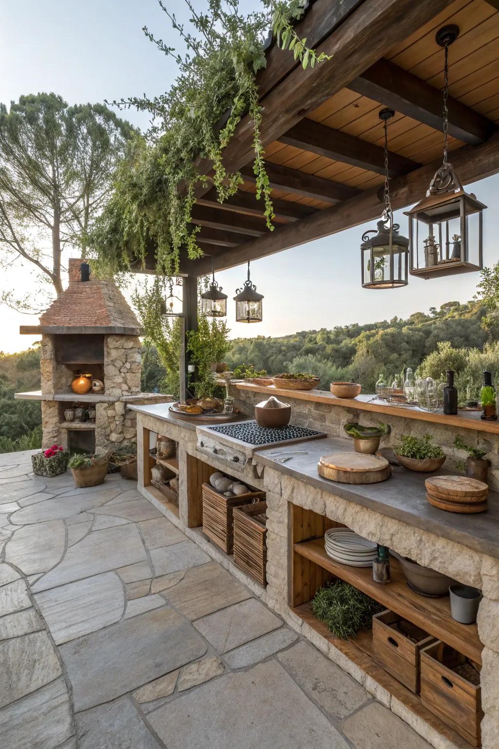 A multi-level design adds depth and functionality.