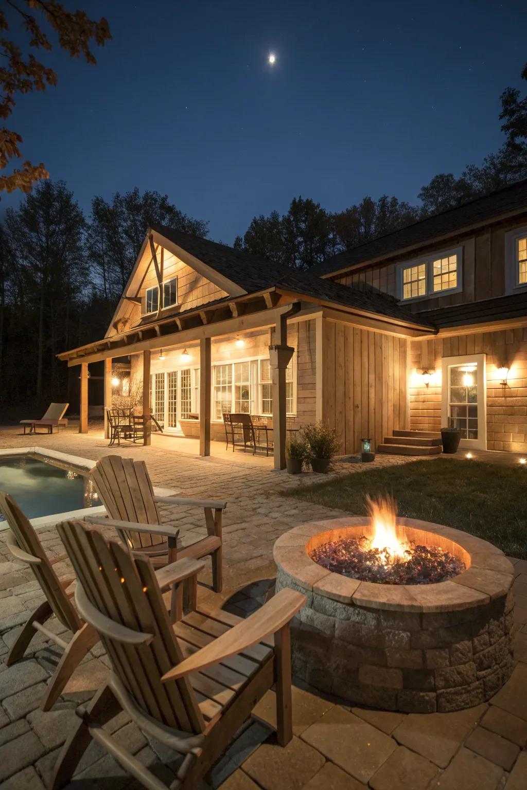 A fire pit extends the enjoyment of your outdoor space.