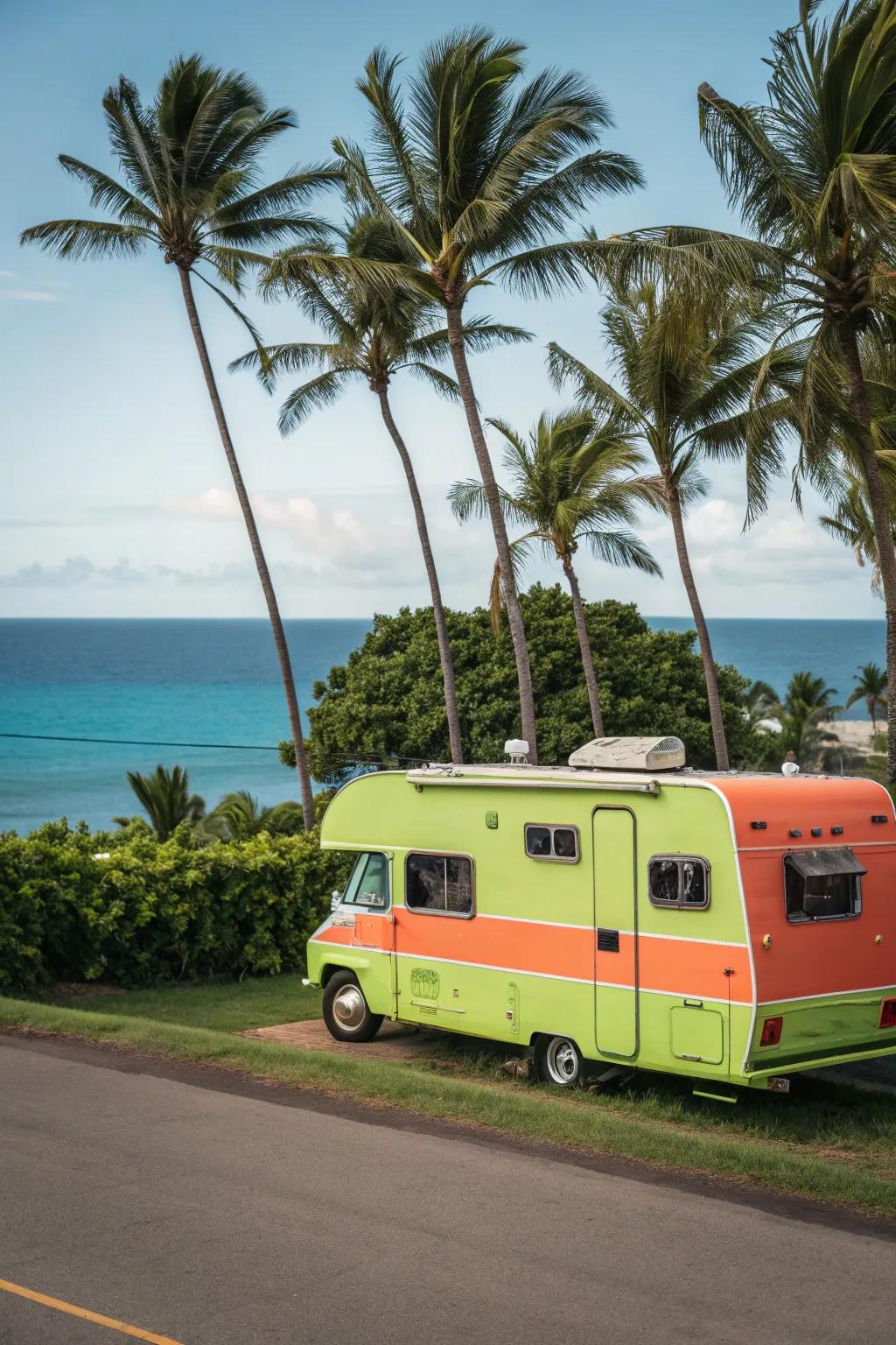 Tropical paradise colors that bring island vibes to your RV.