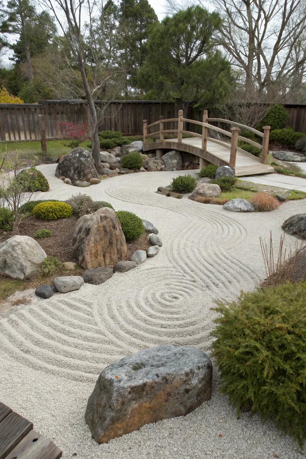 Find tranquility with a miniature Zen garden around your septic mound.
