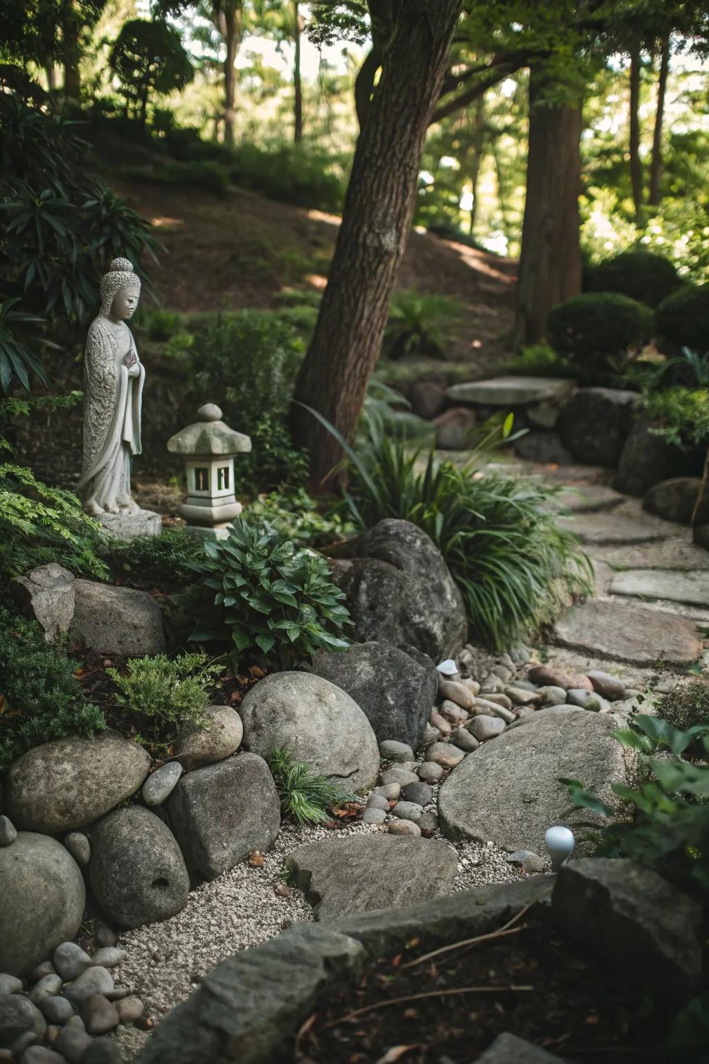 Garden accents add an artistic flair to your space.