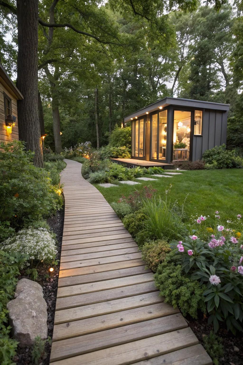 Raised walkways add drama and practicality to your garden.