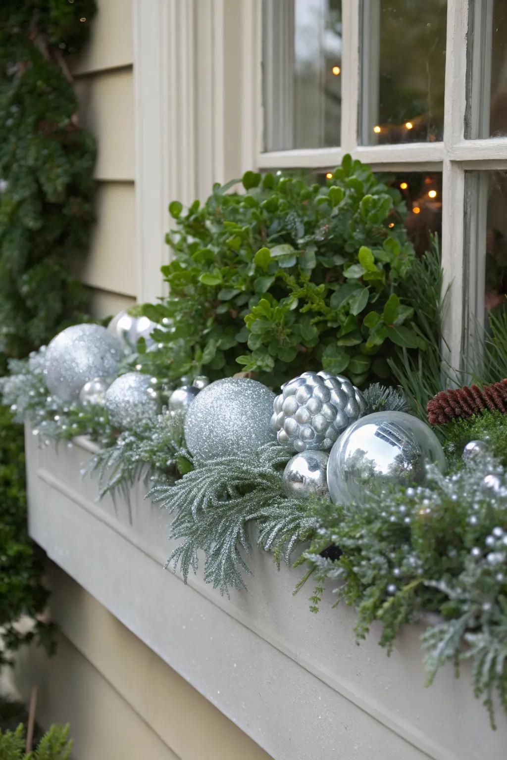 Glistening accents create a magical ice effect in holiday decor.