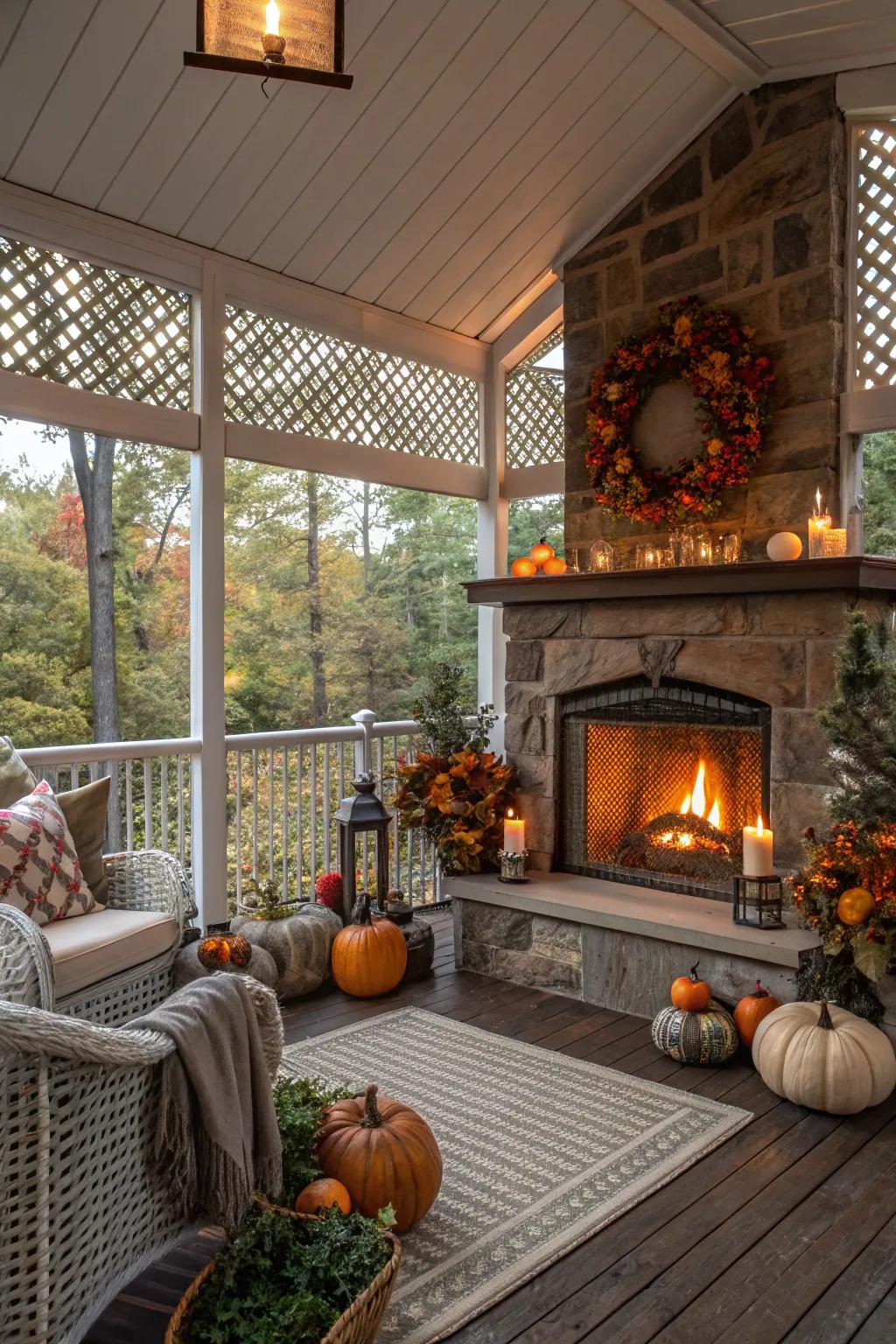 Seasonal decor keeps this porch fresh and exciting.