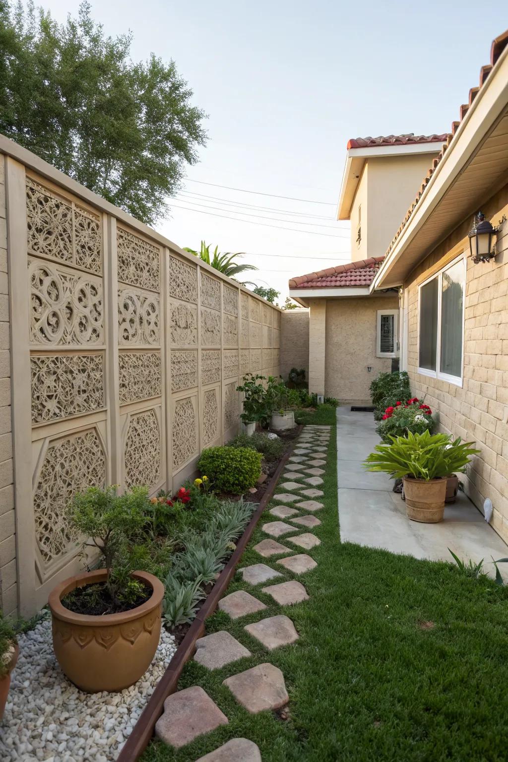 Masonry walls bring elegance and privacy to any backyard.