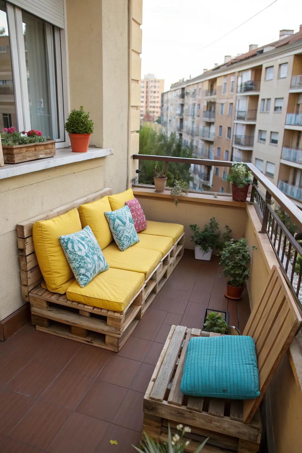 Get creative with DIY pallet furniture for a rustic touch.