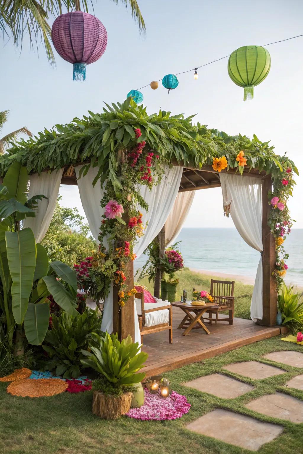 Escape to a tropical cabana paradise.