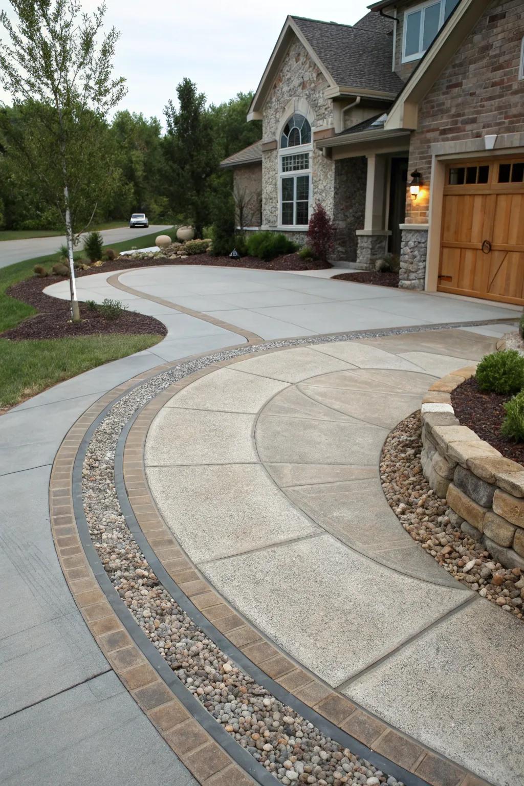 Mixed materials create a layered, textured effect.