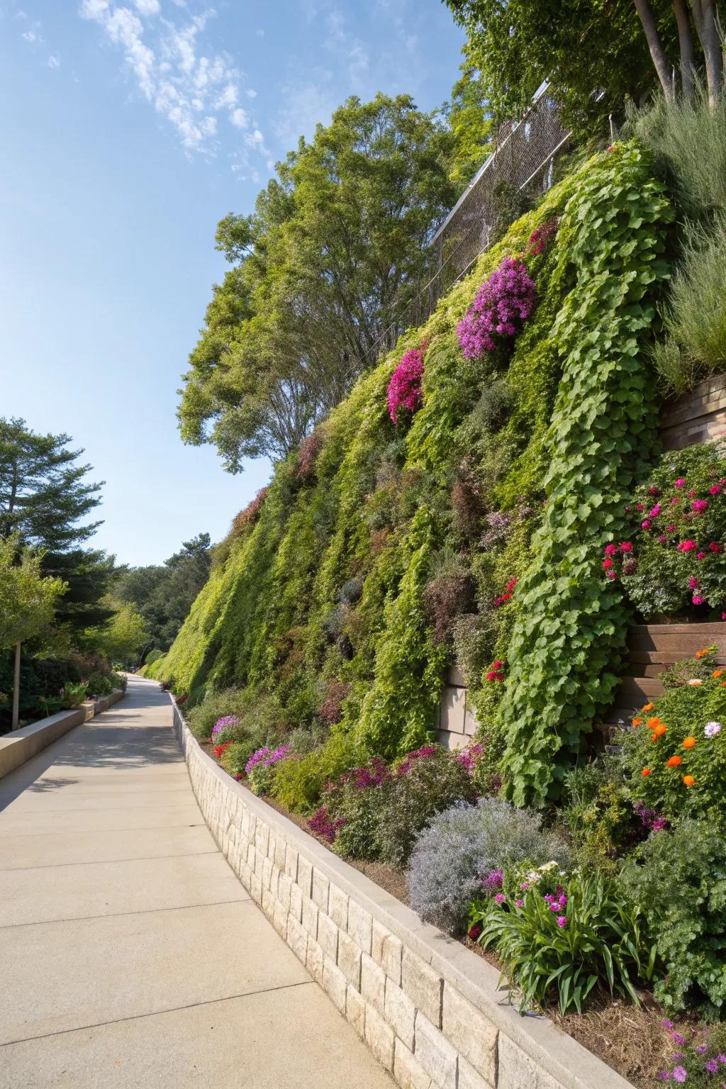 Vertical gardens bring walls to life.