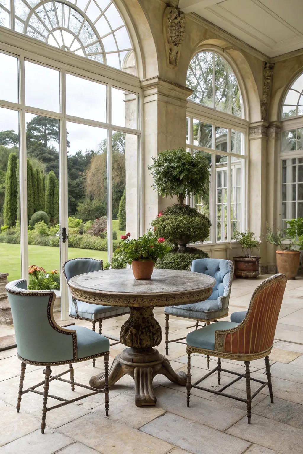 A blend of vintage charm and modern style.