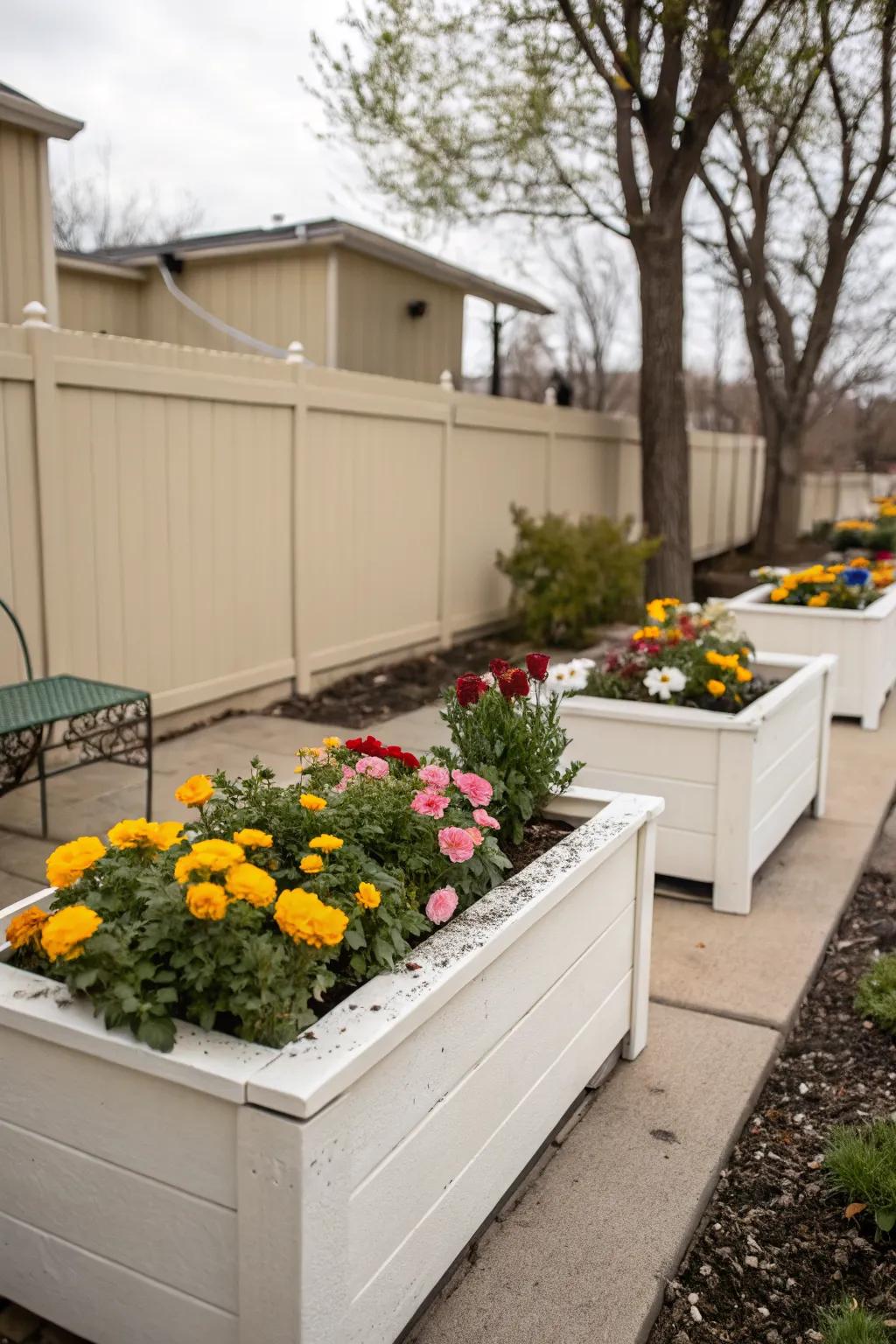 DIY planter boxes add a personal touch to your space.