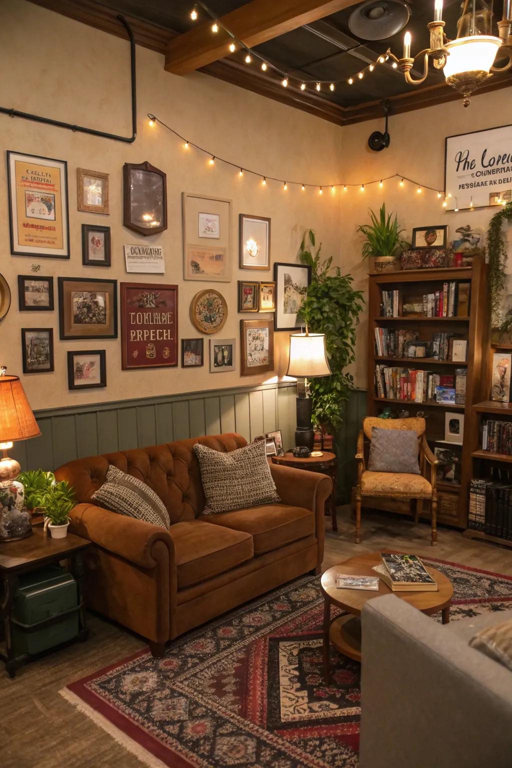 Personal memorabilia adds character and warmth.