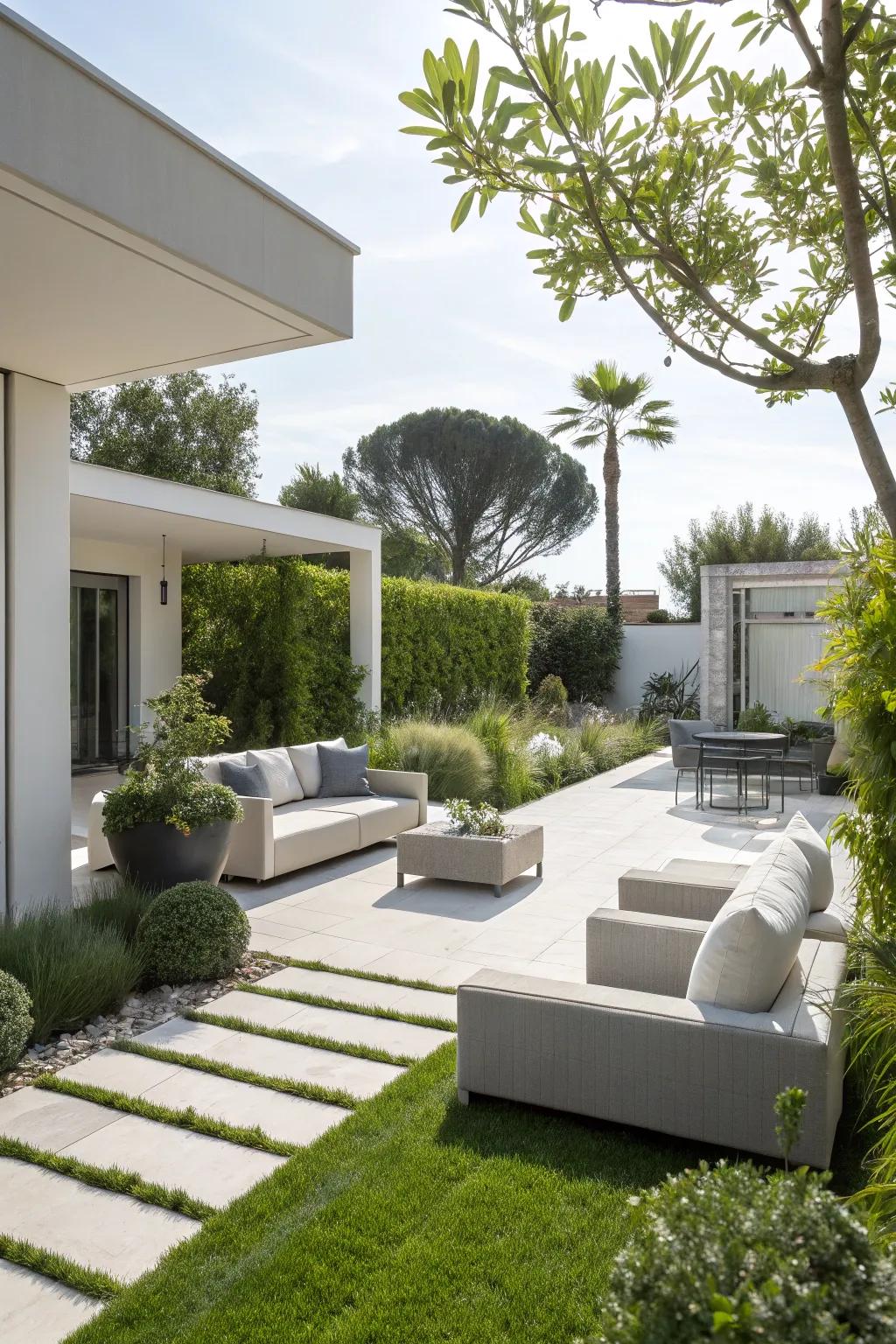 A modern twist on garden aesthetics.