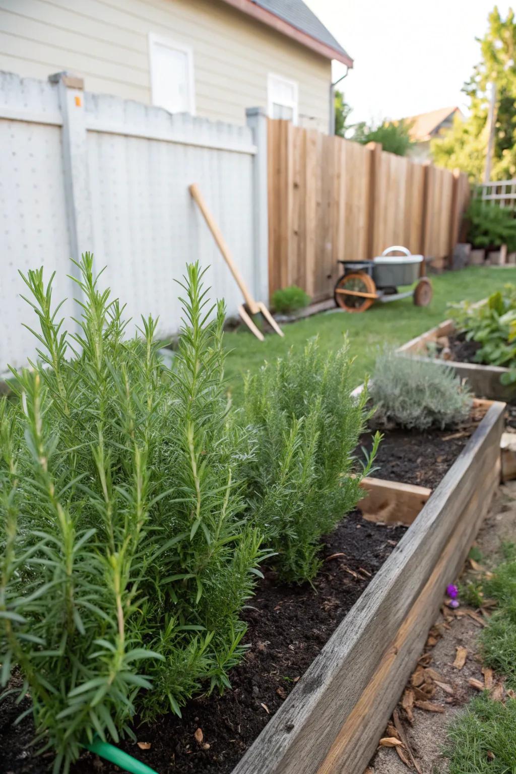 Rosemary adds functionality and fragrance to your flower beds.