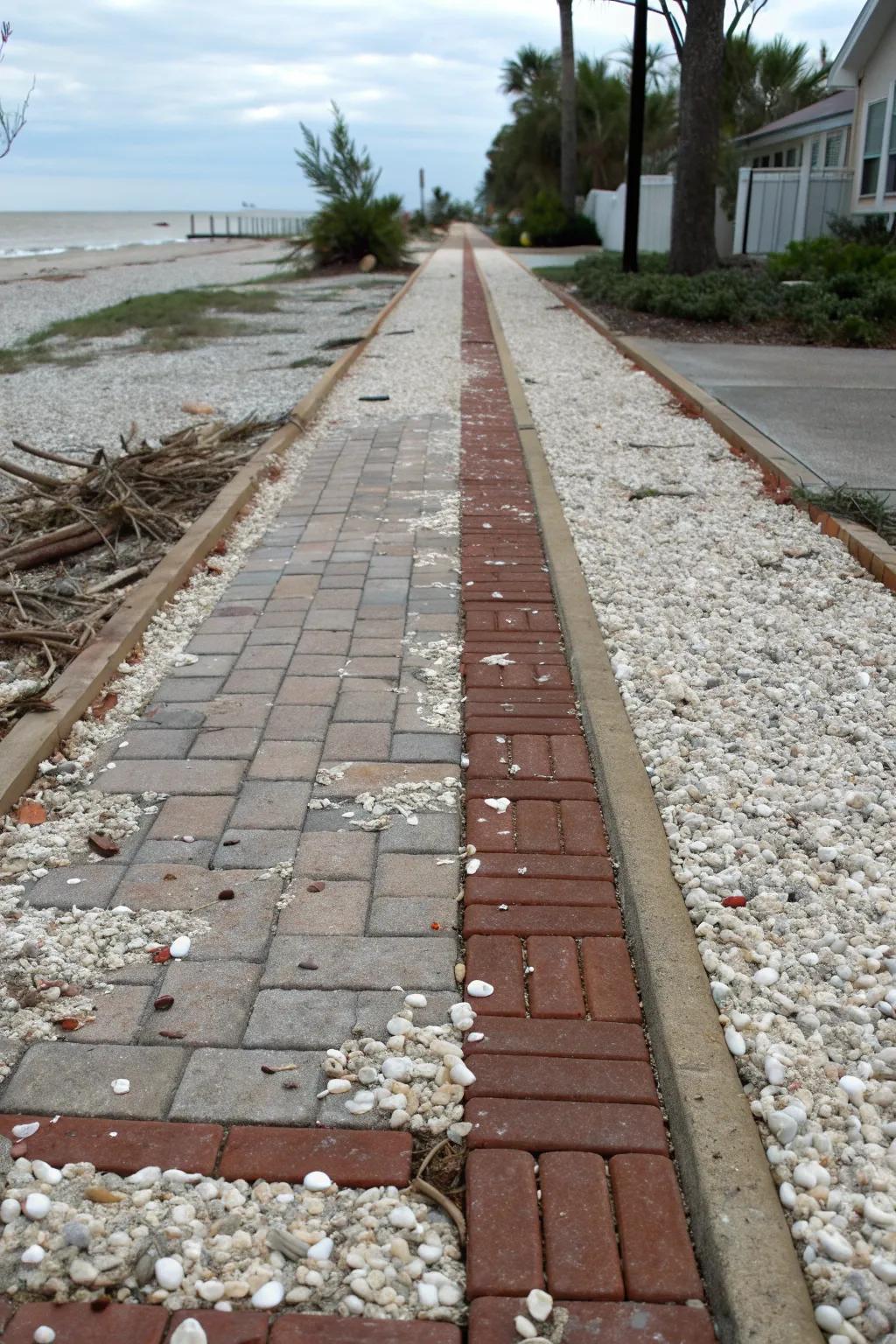 Oyster shells offer a charming coastal aesthetic.