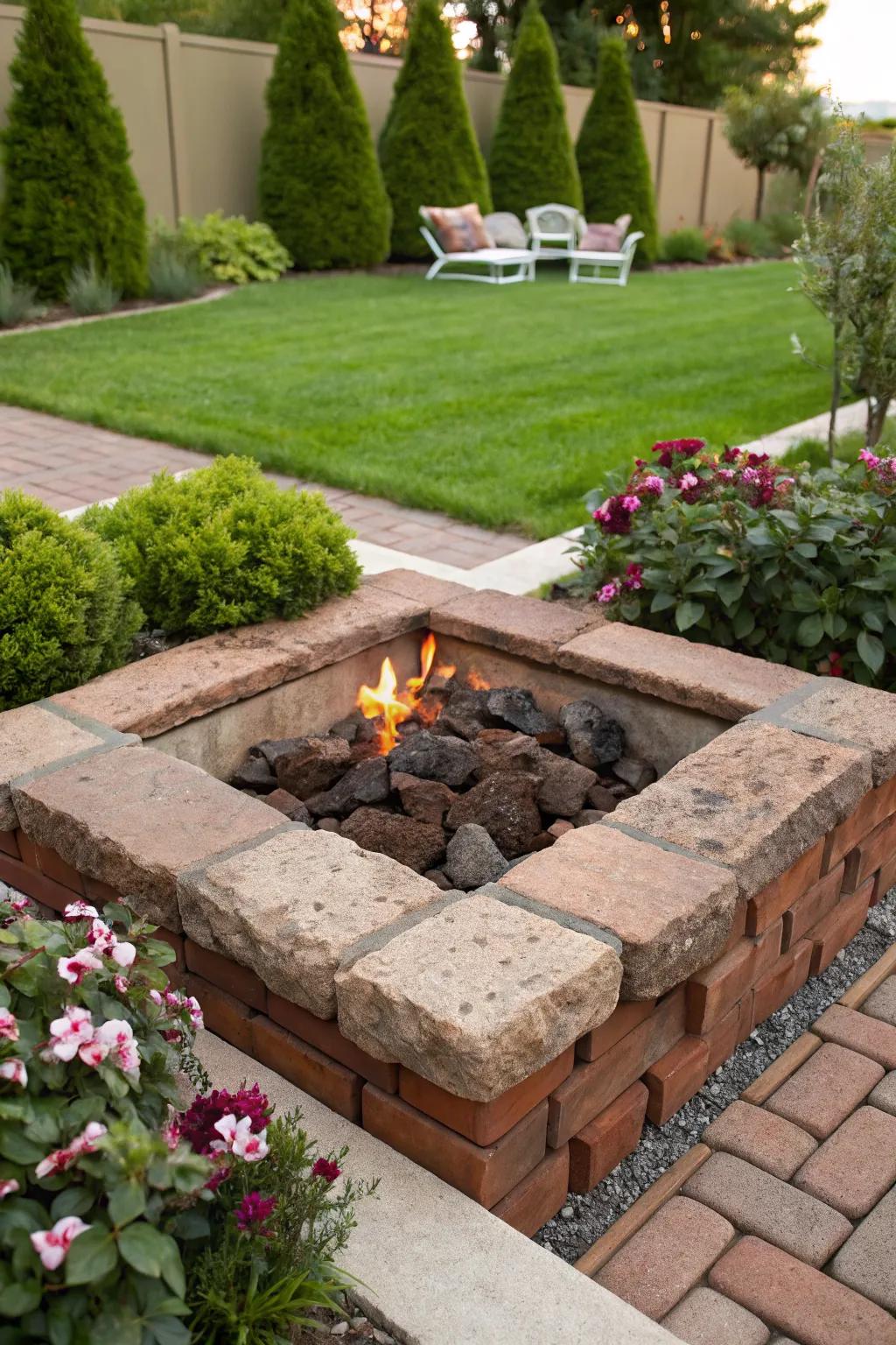 Decorative stones enhance the look and functionality of your fire pit.