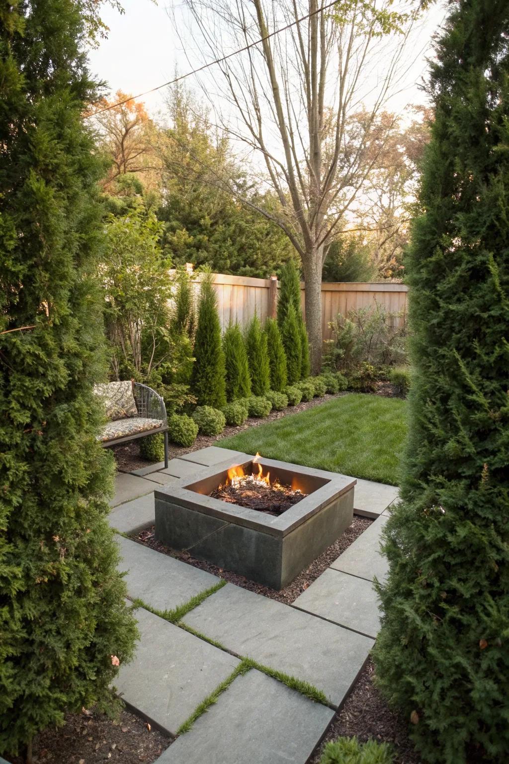 Natural barriers enhance privacy and intimacy.