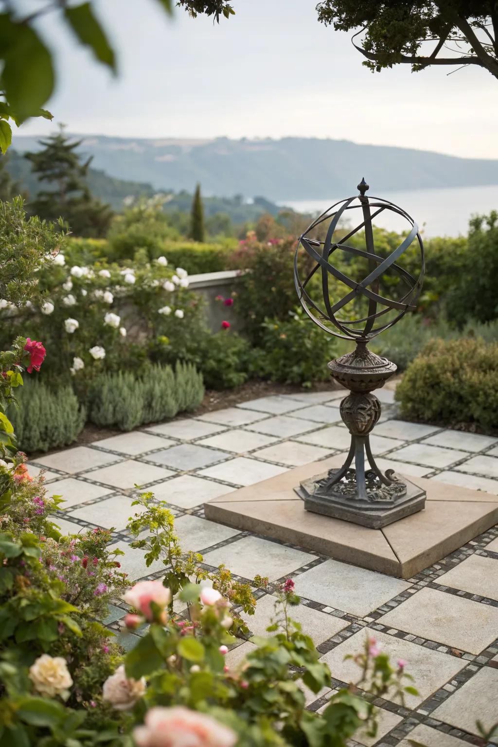 Sculptural elements add sophistication and intrigue to your patio.