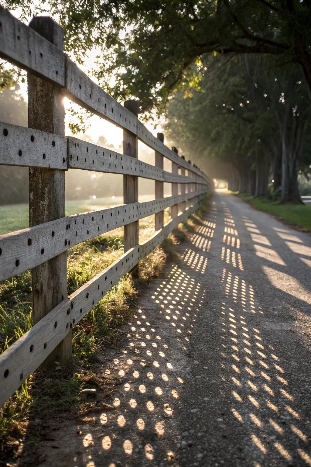 Perforations add a playful element to your fence with light effects.