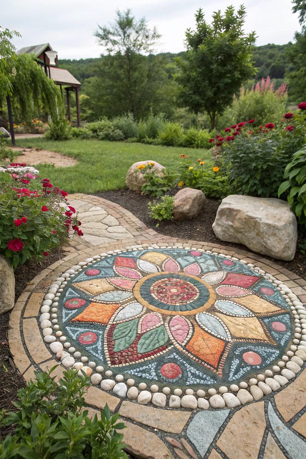 Personalize your space with beautiful stone mosaic art.