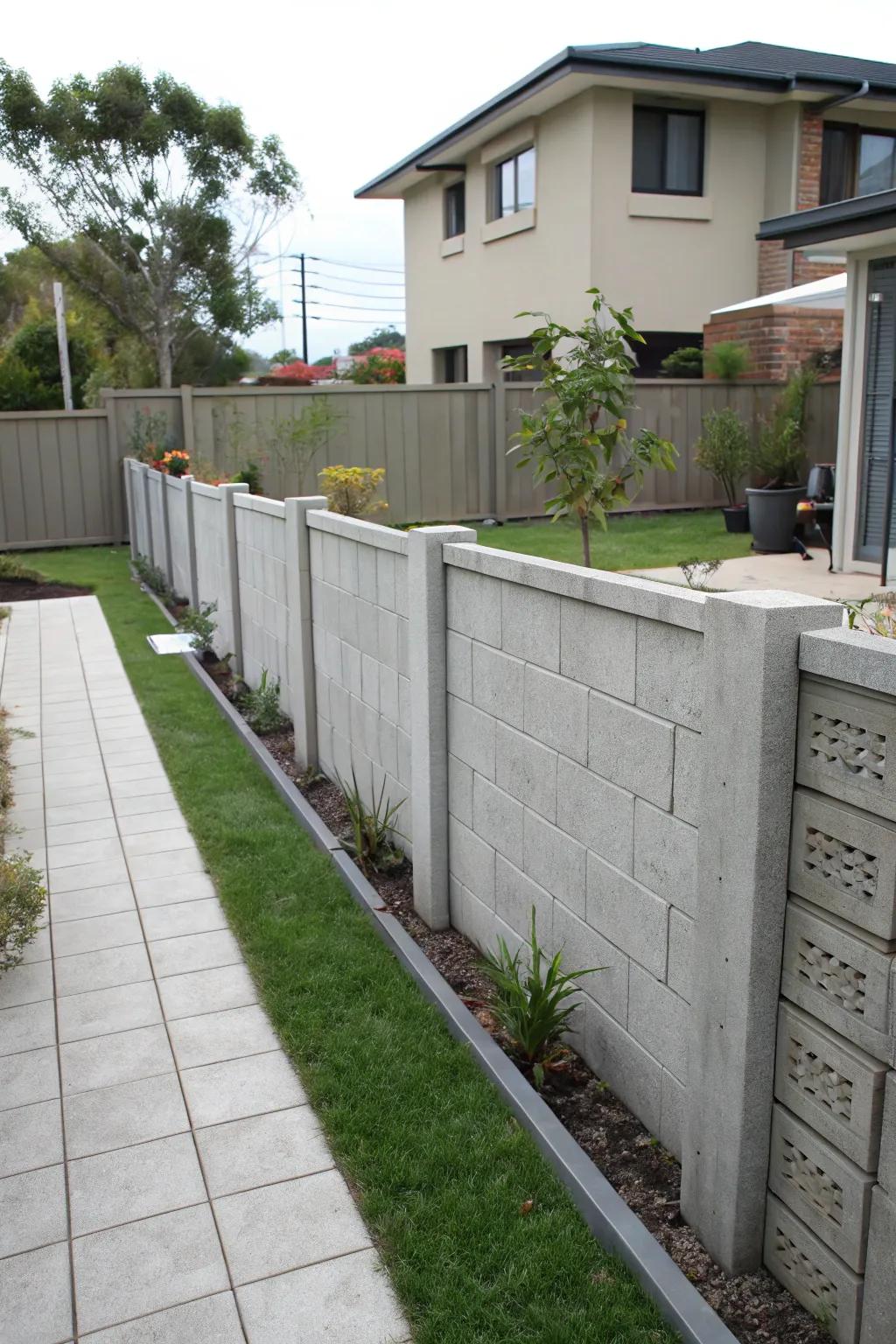 Concrete blocks: the fortress of fences.