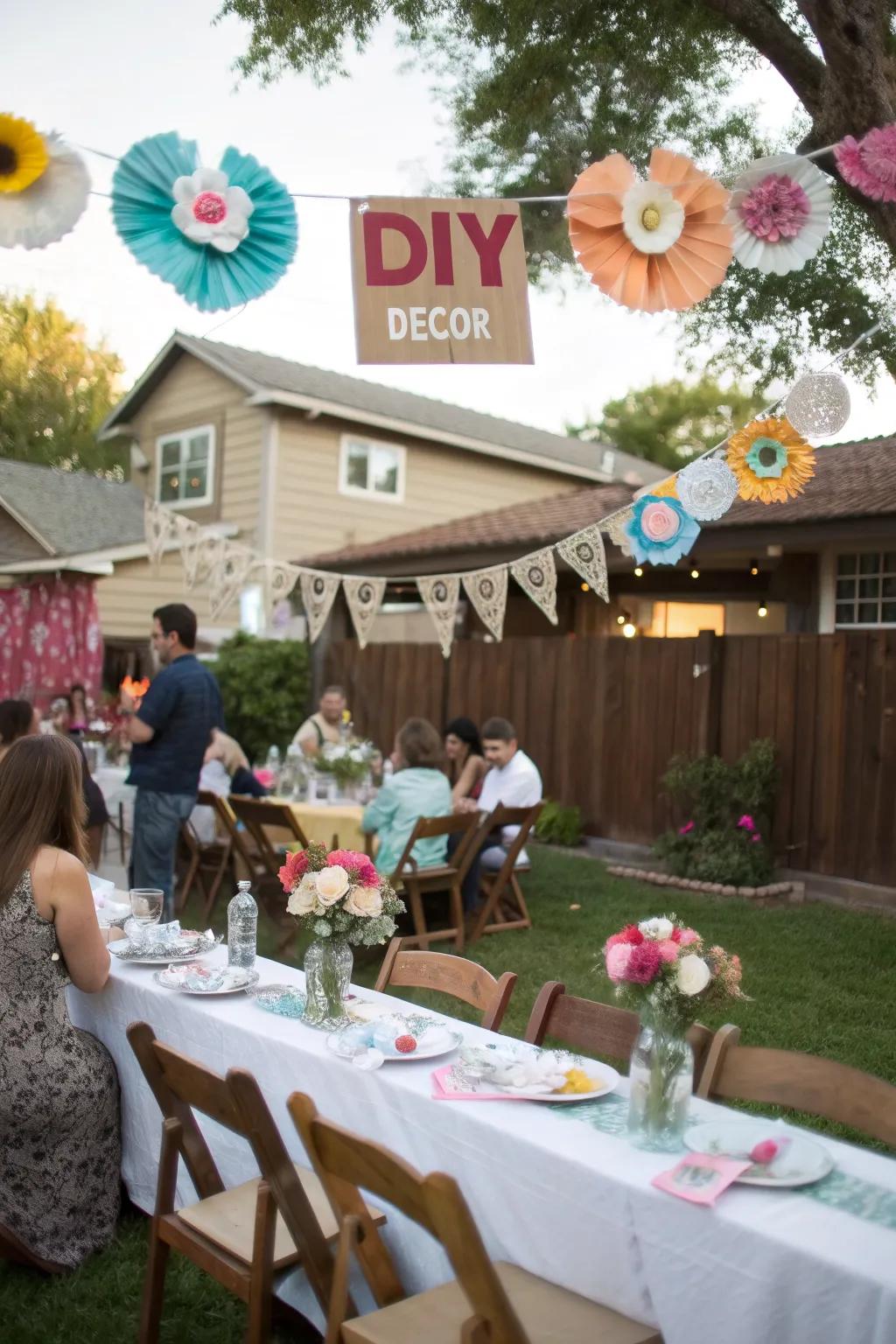 Personalize your party with charming DIY decor.