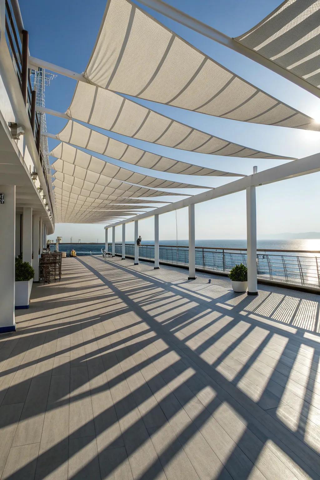Shade sails that add flair and function.