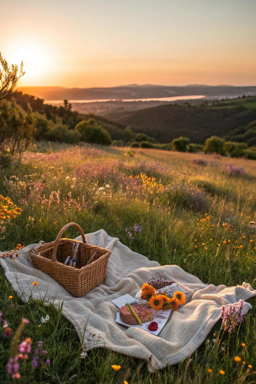 An unexpected picnic spot offering a unique sunset experience.