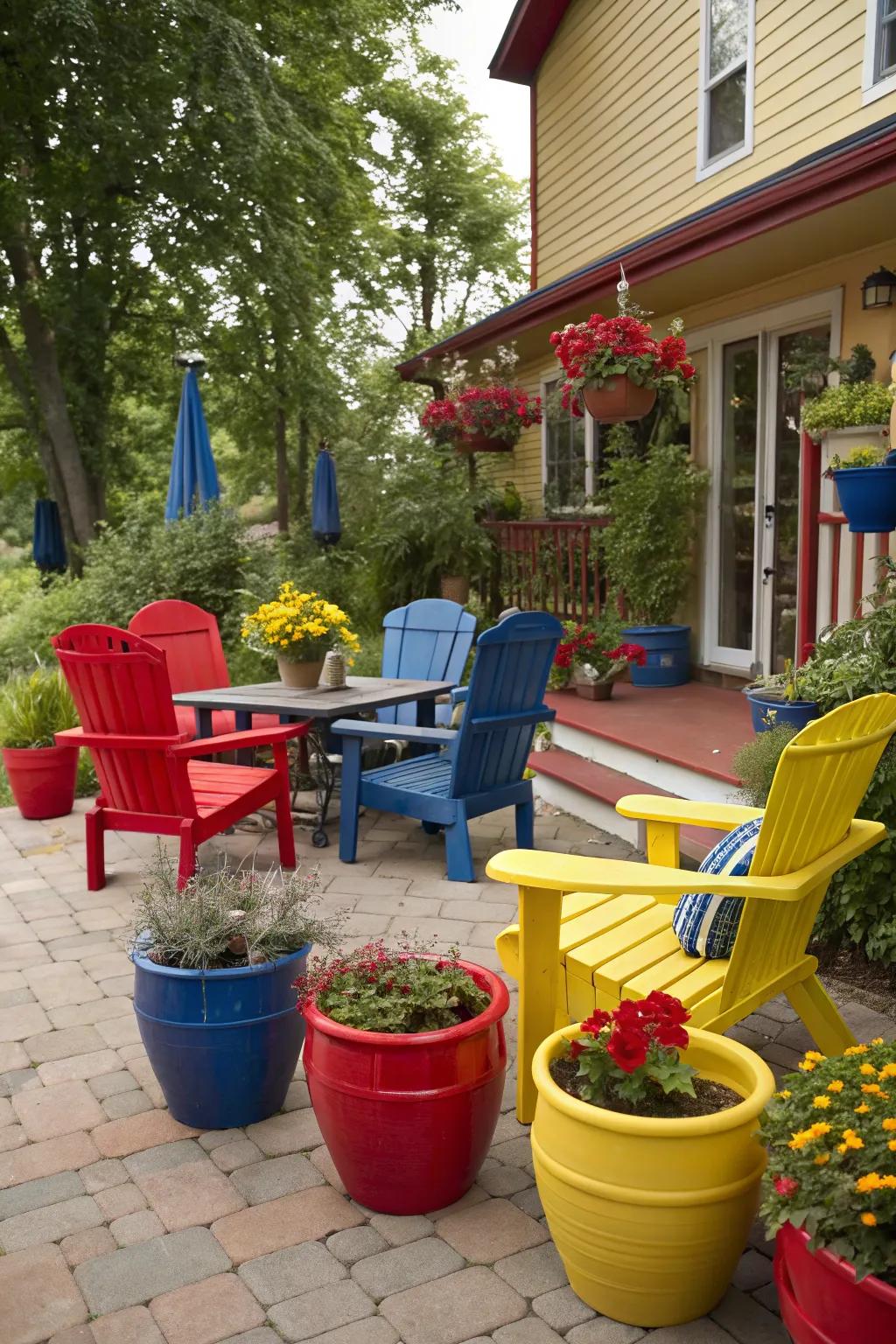 Make a statement with bold color accents.