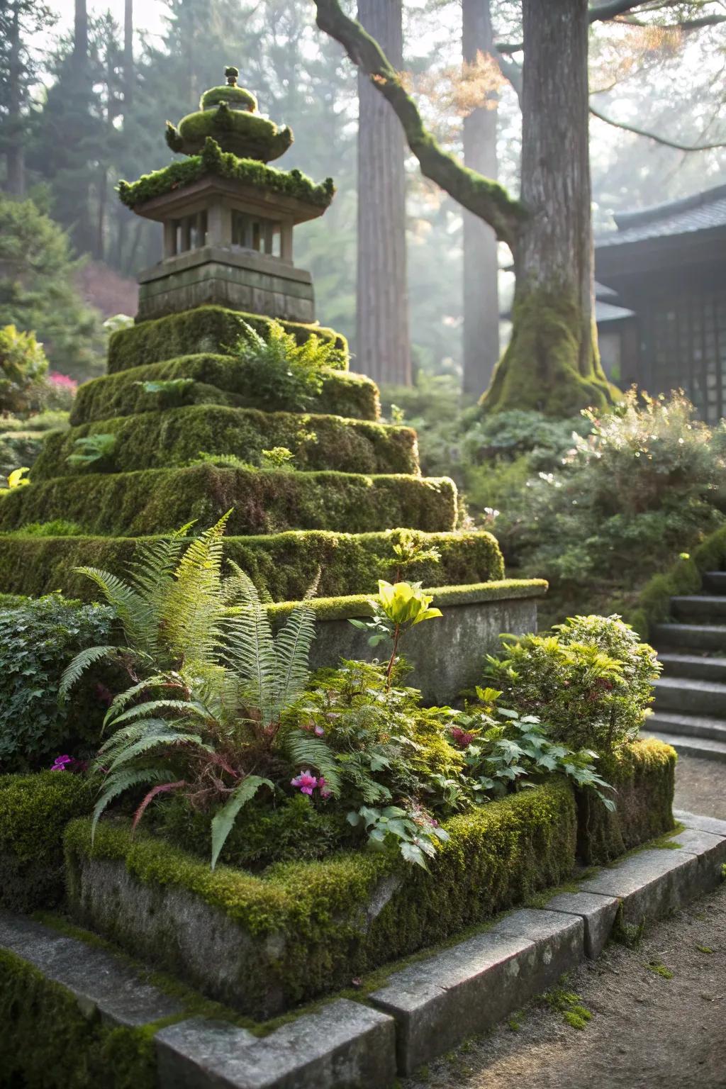 Zen garden layers offer tranquility and a peaceful escape.