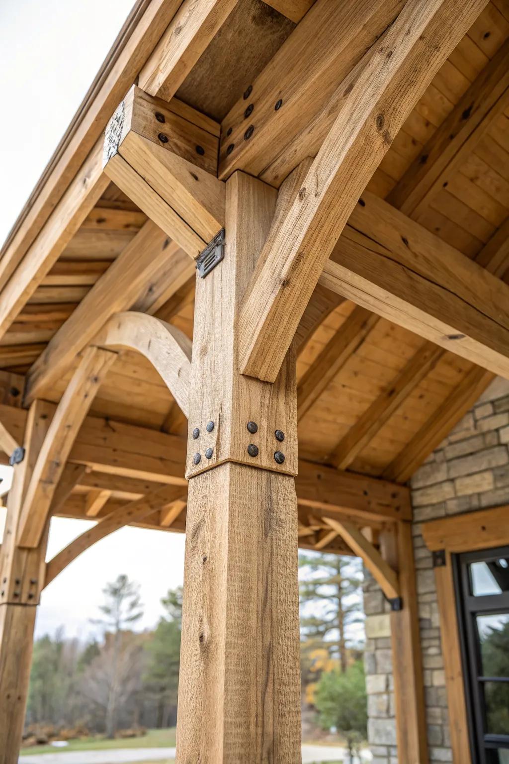 Unique joinery showcases craftsmanship and sophistication.