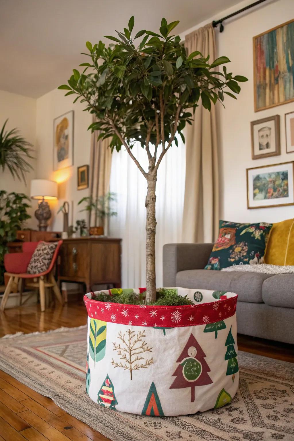 DIY fabric planters showcase personal style.